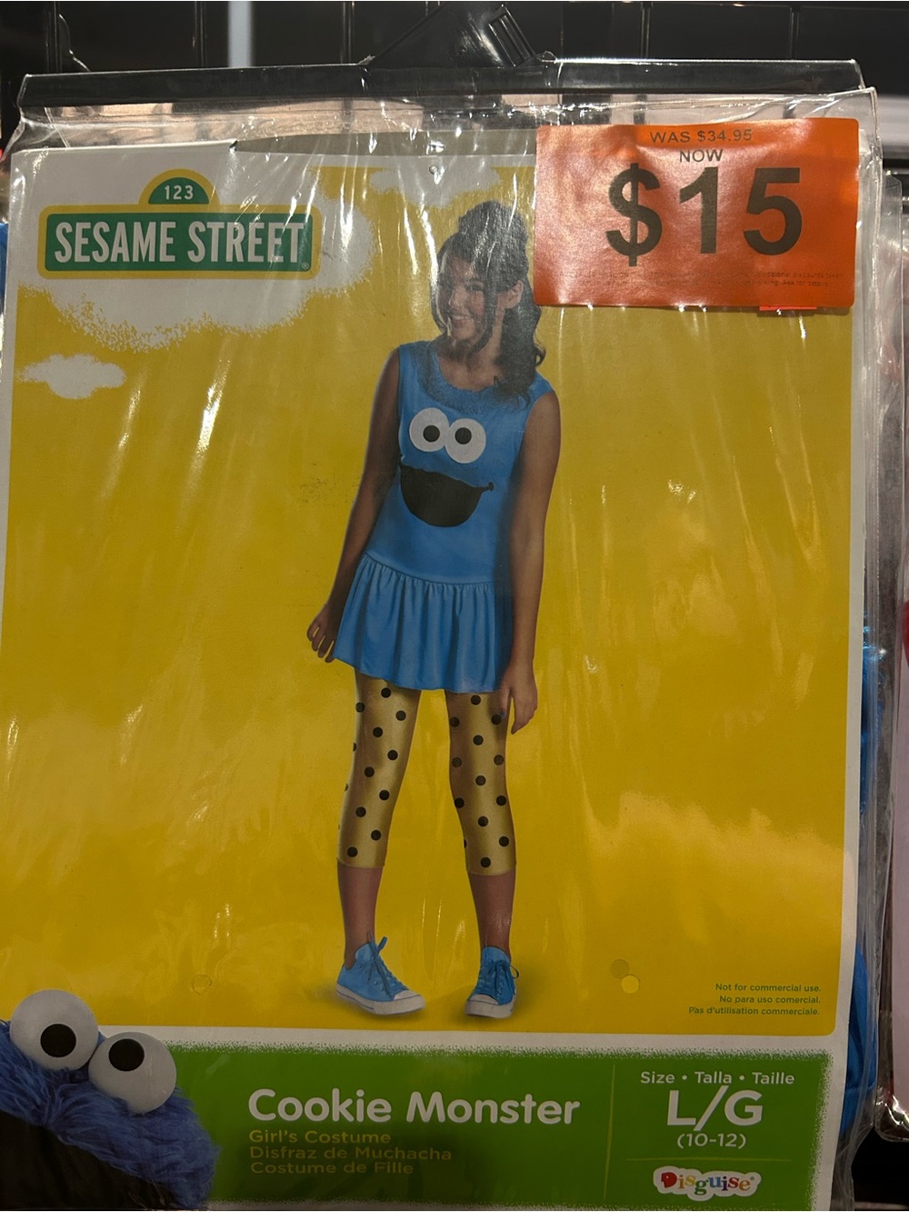 Sesame Street Cookie Monster Girls' Costume - Blue